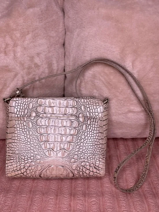 Brahmin Carrie Crossbody in Moonrise with Matching Credit Card Wallet - Picture 5 of 14